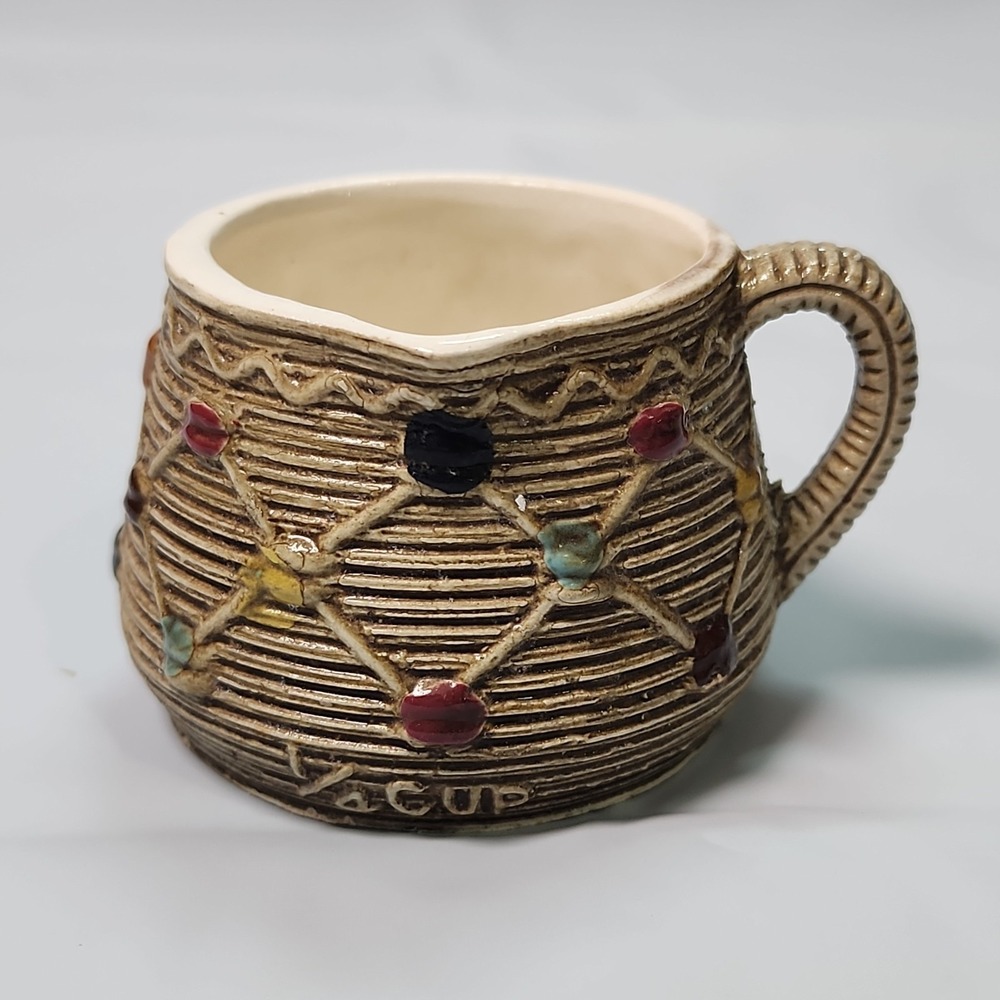 Tilso MCM Hand Painted Basket Weave Rope Diamond 1/4 Measuring Cup Replacement